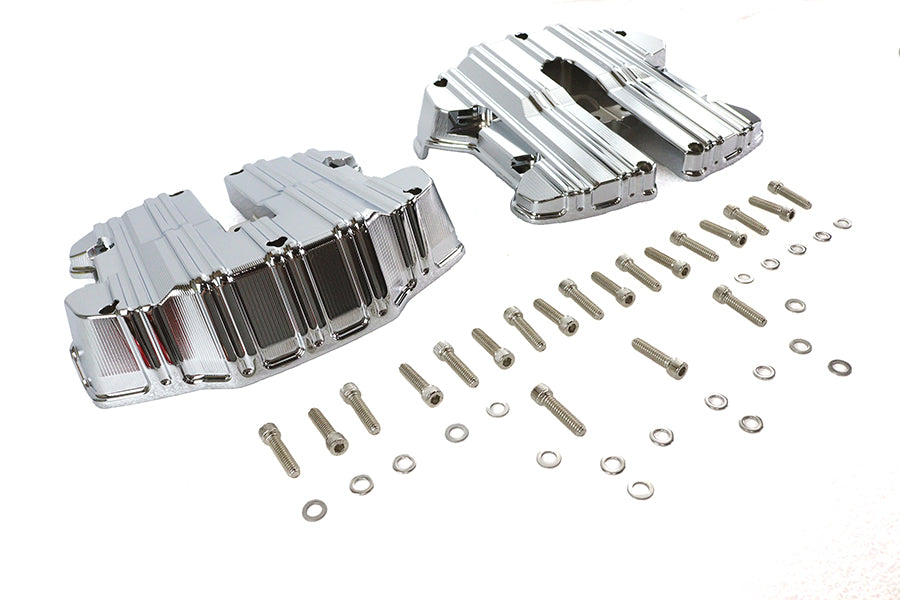V-Twin Manufacturing M8 Rocker Box Cover Set Chrome - additional view 3