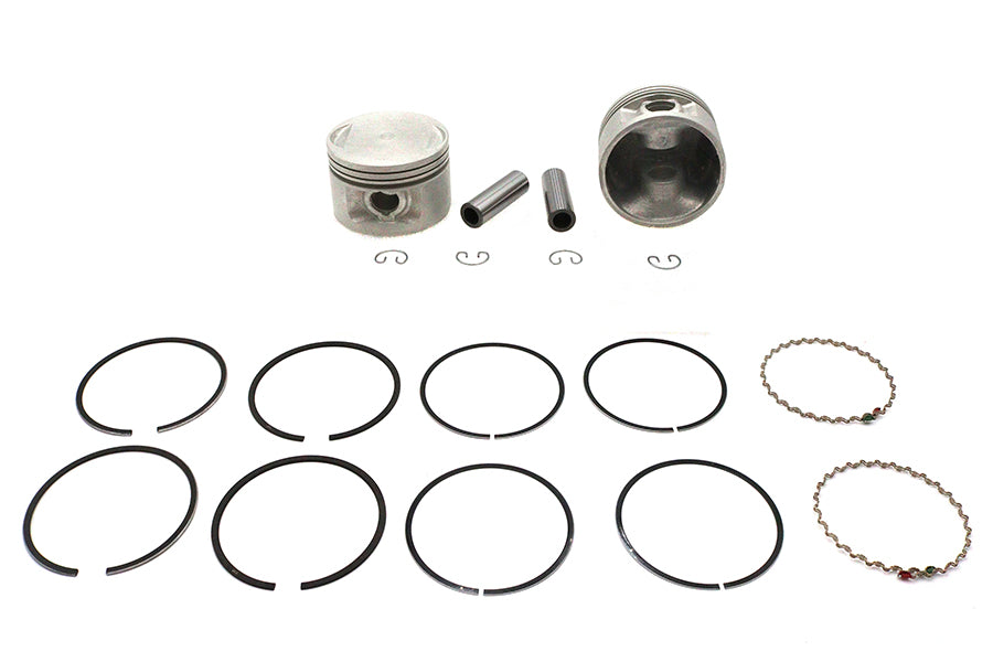 V-Twin Manufacturing Replica 1200cc 3-1/2 Piston Set.005 Oversize