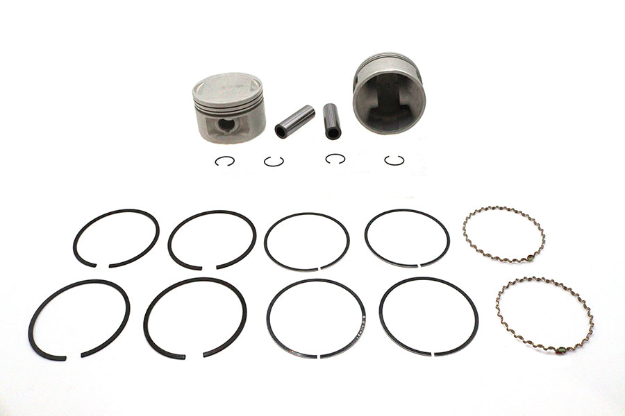 V-Twin Manufacturing Replica 1200cc 3-1/2 Piston Set.010 Oversize