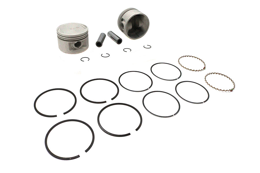 V-Twin Manufacturing Replica 1200cc 3-1/2 Piston Set.010 Oversize - additional view 3