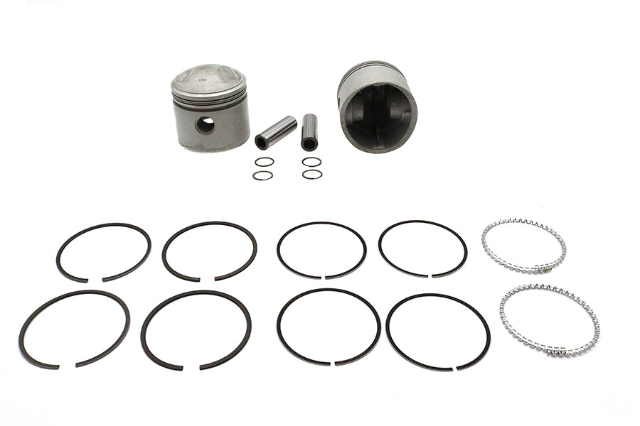 V-Twin Manufacturing Replica 74 Overhead Valve 3-7/16" Piston Set.050 Oversize