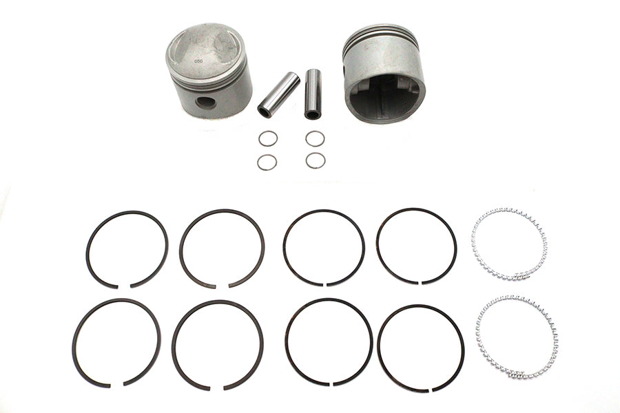 V-Twin Manufacturing Replica 74 Overhead Valve 3-7/16" Piston Set.050 Oversize - additional view 2