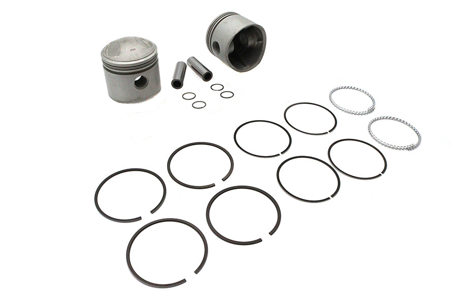 V-Twin Manufacturing Replica 74 Overhead Valve 3-7/16" Piston Set.050 Oversize - additional view 3