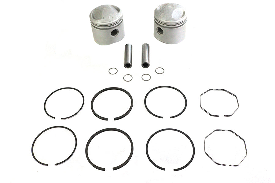 V-Twin Manufacturing Replica 74 Overhead Valve 3-7/16" Piston Set.050 Oversize
