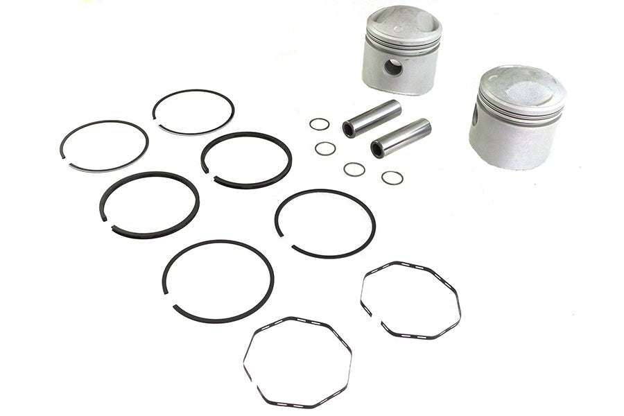 V-Twin Manufacturing Replica 74 Overhead Valve 3-7/16" Piston Set.050 Oversize - additional view 3