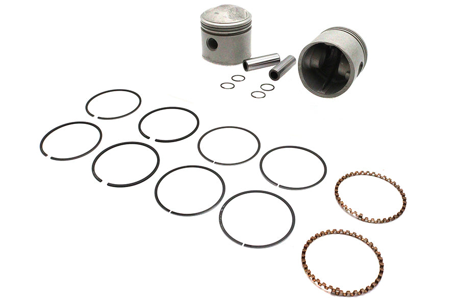 V-Twin Manufacturing 74 Overhead Valve 3-7/16" Piston Set Standard Size - additional view 4