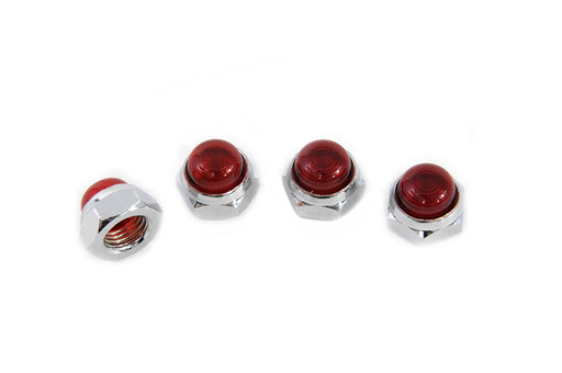 V-Twin Manufacturing Red Rocker Arm Shaft End Caps - additional view 2
