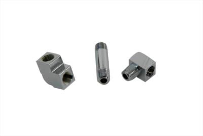 V-Twin Manufacturing Chrome Oil Gauge Fitting Kit - additional view 3