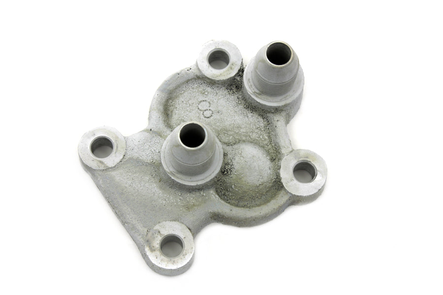 V-Twin Manufacturing Cadmium Plated Replica Oil Pump Cover - additional view 4