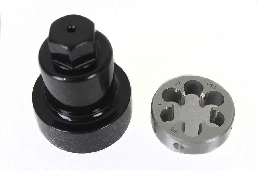V-Twin Manufacturing Universal Fork Stem Die Tool With Holder