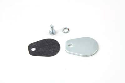 V-Twin Manufacturing Zinc Speedometer Block Off Plate Kit