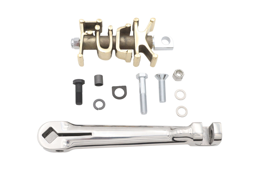 V-Twin Manufacturing F-ck Unbreakable Kick Starter Arm Kit Stainless Steel