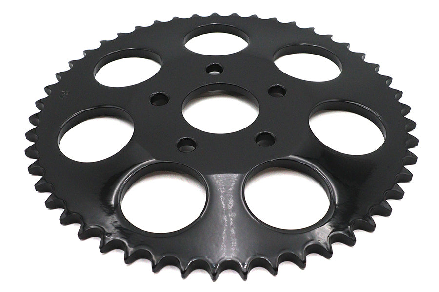 V-Twin Manufacturing Rear Sprocket Gloss Black 49 Tooth