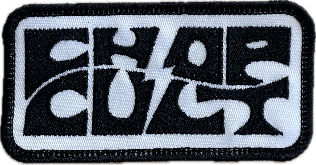 chop cult patch white black