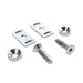 Chrome Swingarm End Plate Adjuster Hardware Kit - V-Twin 2000-6 - OEM 41113-90 - Big Twin 1991-2005