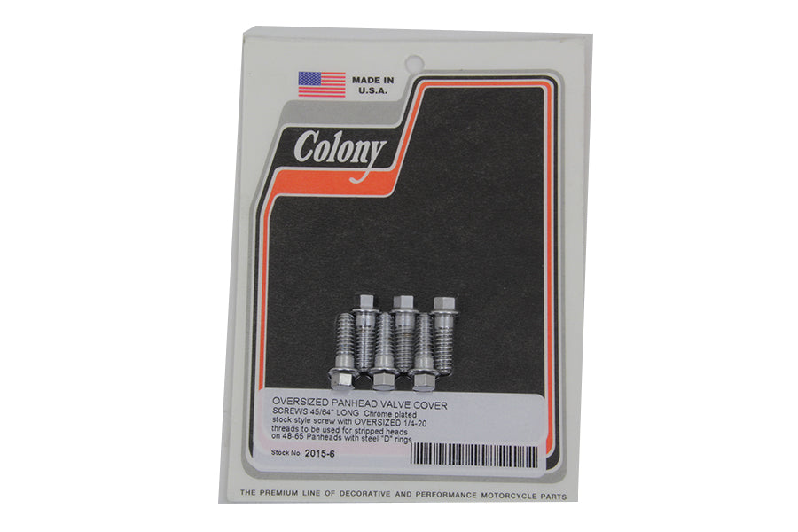 Colony D-Ring Chrome Rocker Arm Cover Screw Set - additional view 2