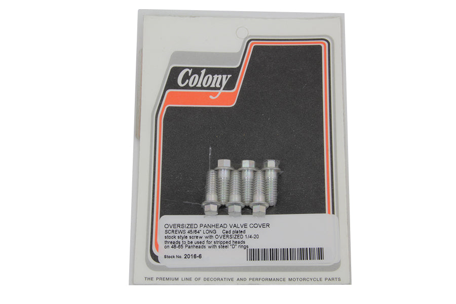 Colony D-Ring Cadmium Rocker Arm Cover Screw Set - additional view 2