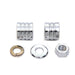 Front Axle Spacer Kit Groove Style Chrome - V-Twin 2021-5 - OEM 43683-00 - Twin Cam 2000-2006