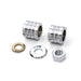 Front Axle Spacer Kit Groove Style Chrome - V-Twin 2021-5 - OEM 43683-00 - Twin Cam 2000-2006