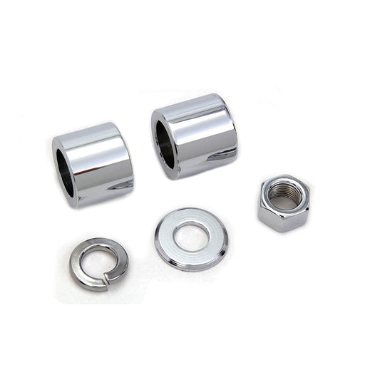 Front Axle Spacer Kit Smooth Style Chrome - V-Twin 2022-5 - OEM 43683-00 - Twin Cam 2000-2006