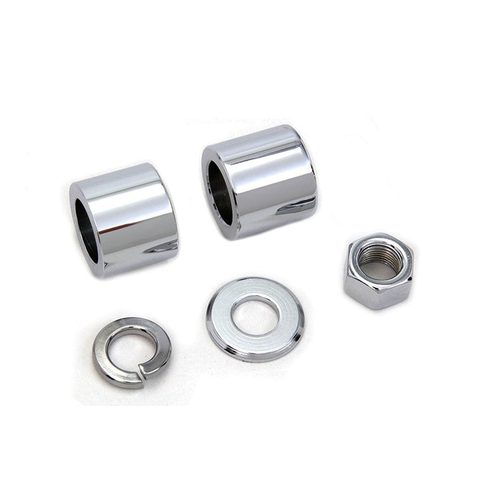 Front Axle Spacer Kit Smooth Style Chrome - V-Twin 2022-5 - OEM 43683-00 - Twin Cam 2000-2006