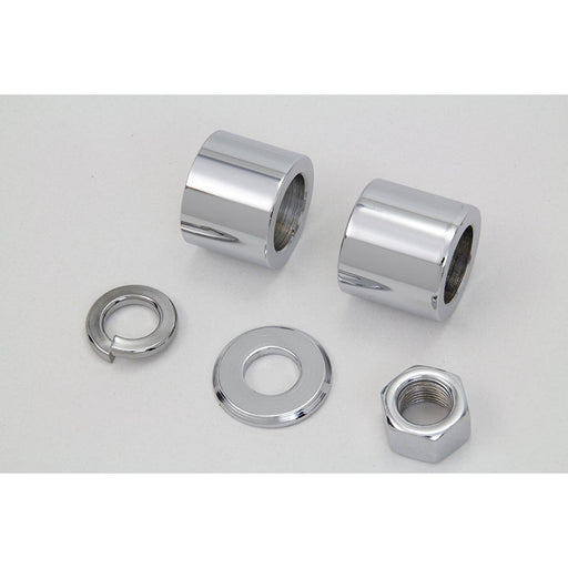 Front Axle Spacer Kit Smooth Style Chrome - V-Twin 2022-5 - OEM 43683-00 - Twin Cam 2000-2006