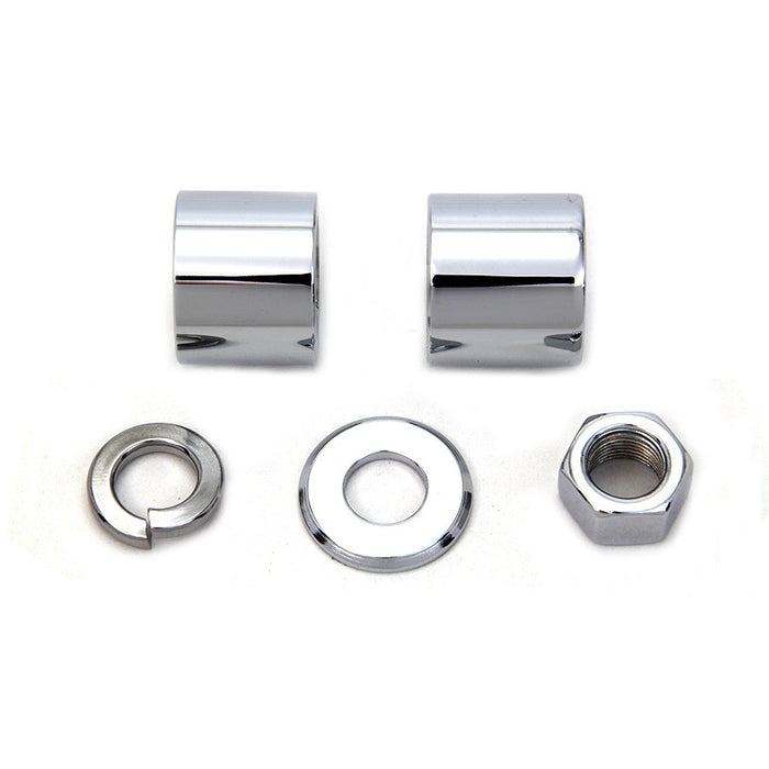 Front Axle Spacer Kit Smooth Style Chrome - V-Twin 2022-5 - OEM 43683-00 - Twin Cam 2000-2006