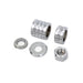 Front Axle Spacer Kit Groove Style Chrome - V-Twin 2029-5 - OEM 43617-00 - Twin Cam Softail 2000-2006