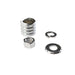 Front Axle Spacer Kit Groove Style Chrome - V-Twin 2033-4 - OEM 43683-00 - Twin Cam Softail 2000-2006