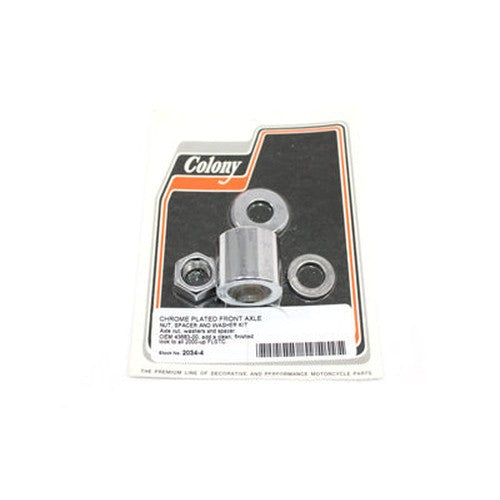 Front Axle Spacer Kit Smooth Style Chrome - V-Twin 2034-4 - Twin Cam Softail 2000-2006