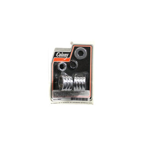 Chrome Groove Style Front Axle Spacer Kit - V-Twin 2035-5 - OEM 43520-00 - Twin Cam Touring 2000-2007