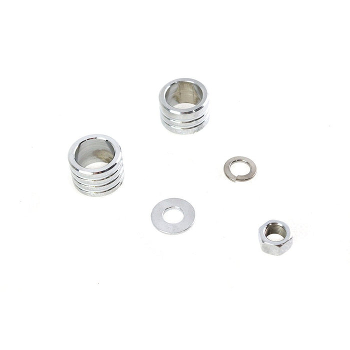 Chrome Groove Style Front Axle Spacer Kit - V-Twin 2035-5 - OEM 43520-00 - Twin Cam Touring 2000-2007