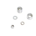 Chrome Groove Style Front Axle Spacer Kit - V-Twin 2035-5 - OEM 43520-00 - Twin Cam Touring 2000-2007