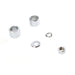 Front Axle Spacer Kit Smooth Style Chrome - V-Twin 2036-5 - OEM 43520-00 - Twin Cam Touring 2000-2007