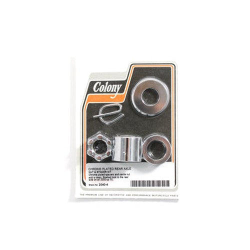 Rear Axle Spacer Kit Smooth Style Chrome - V-Twin 2040-4 - Twin Cam Dyna 2000-2005