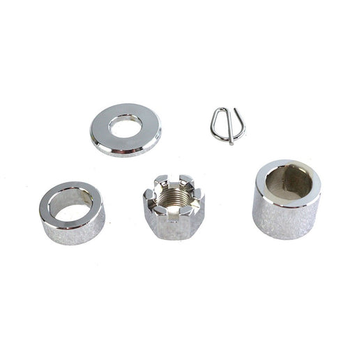 Rear Axle Spacer Kit Smooth Style Chrome - V-Twin 2040-4 - Twin Cam Dyna 2000-2005