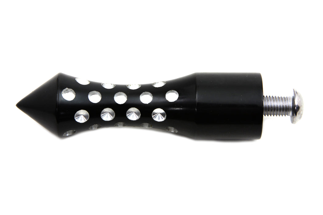 V-Twin Manufacturing Black Agostinni Shifter Footpeg Spike Style