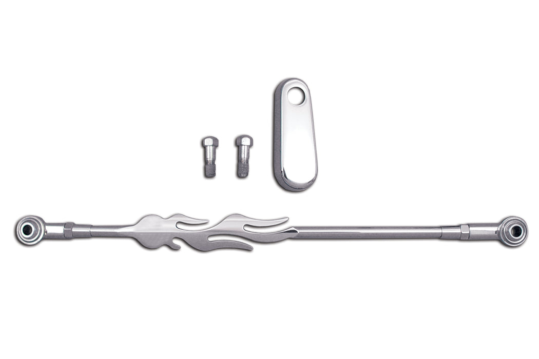 V-Twin Manufacturing Chrome Flame Style Shifter Rod Kit