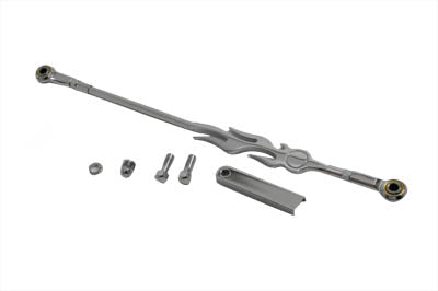 V-Twin Manufacturing Chrome Flame Style Shifter Rod Kit