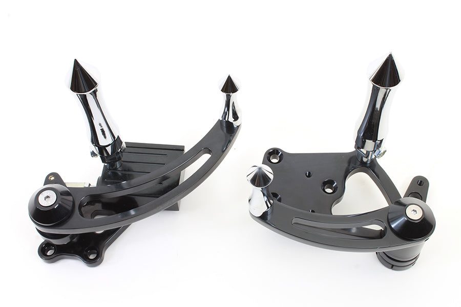 V-Twin Manufacturing Black Billet Extended Forward Control Set
