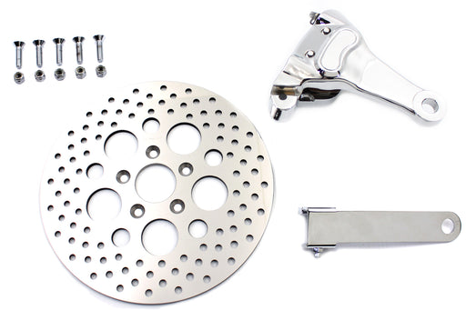 V-Twin Manufacturing Chrome Rear 4 Piston Caliper and 11-1/2 Disc Kit