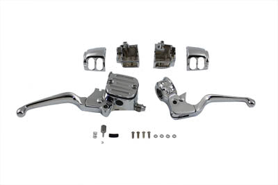 V-Twin Manufacturing Contour Style Dual Disc Handlebar Control Kit