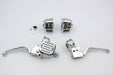 V-Twin Manufacturing Contour Style Chrome Handlebar Control Kit