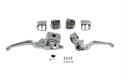 V-Twin Manufacturing Smooth Contour Handlebar Control Kit Chrome