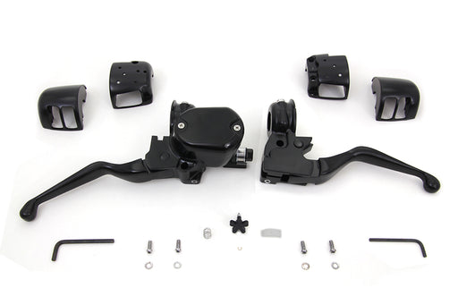 V-Twin Manufacturing Handlebar Control Kit Black
