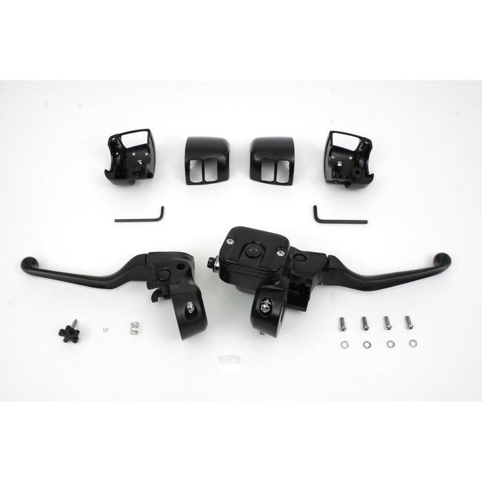 Smooth Contour Handlebar Control Kit Black - V-Twin 22-1161