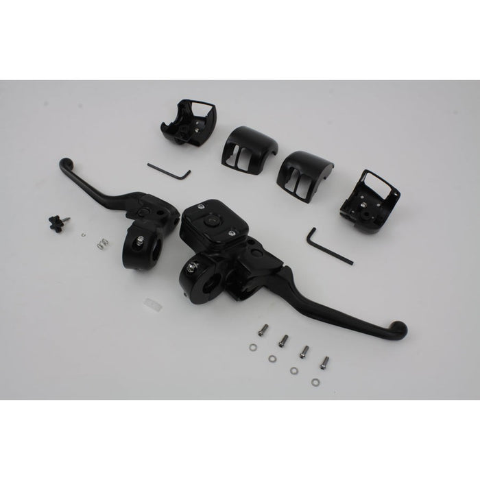 Smooth Contour Handlebar Control Kit Black - V-Twin 22-1161