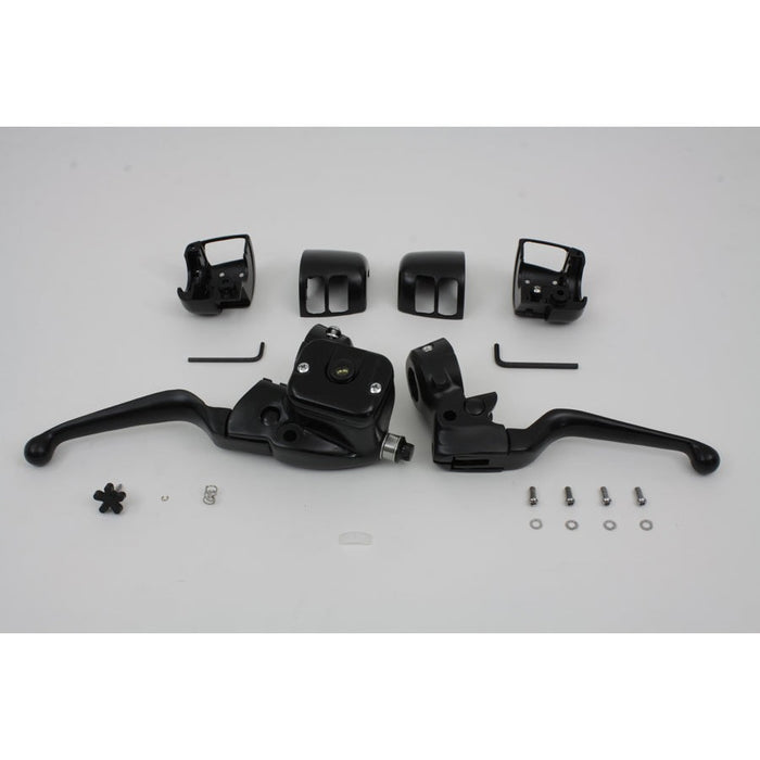 Smooth Contour Handlebar Control Kit Black - V-Twin 22-1161