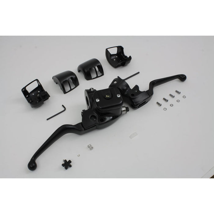 Smooth Contour Handlebar Control Kit Black - V-Twin 22-1161