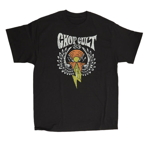 ChopCult wings and lightning and road graphic